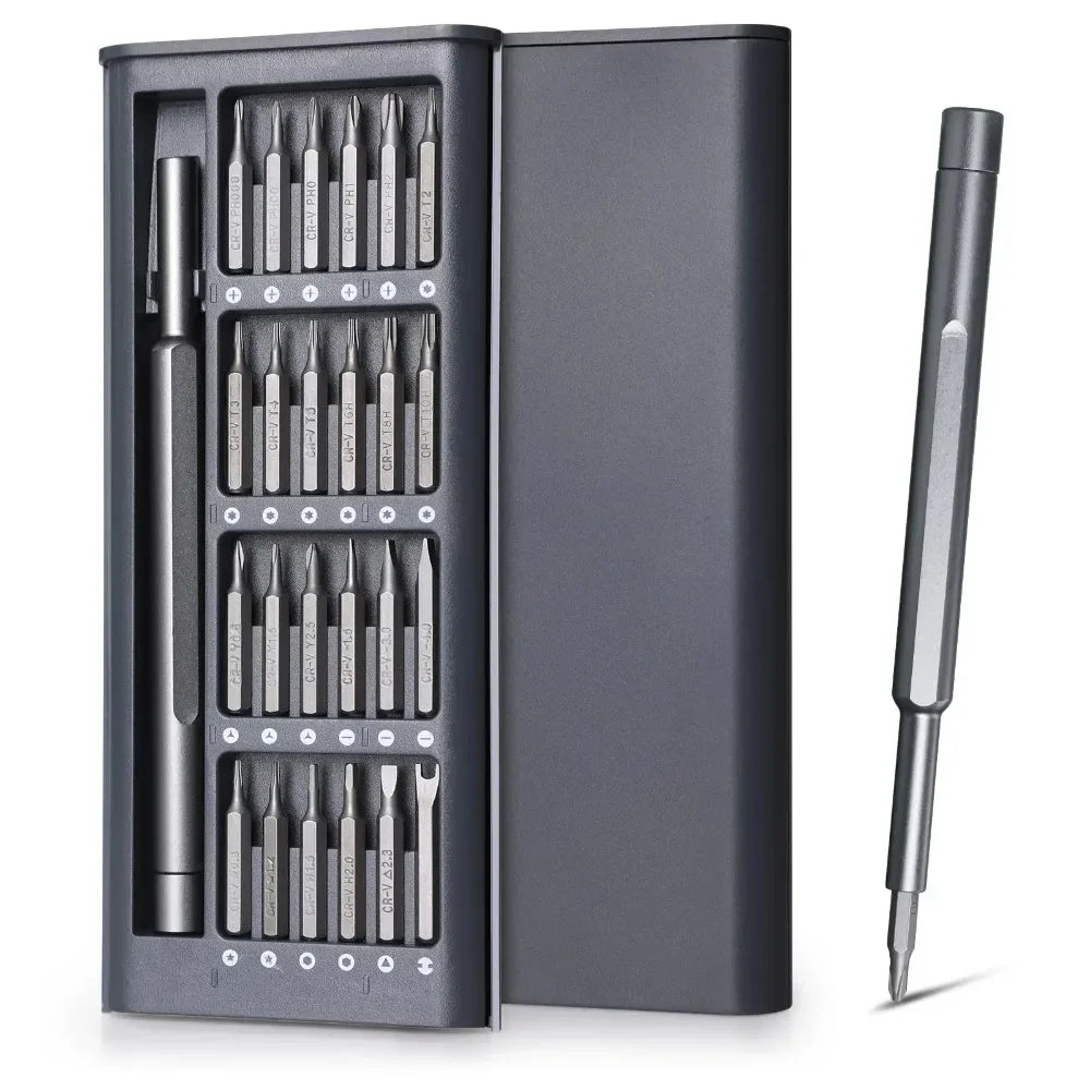 25-in-1 Magnetic Precision Screwdriver with Interchangeable Bits
